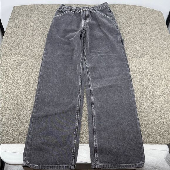 John Galliano Denim - J Galt Jeans Wm Small Black Gray Denim Carpenter Skate Street 90s Y2K Utility